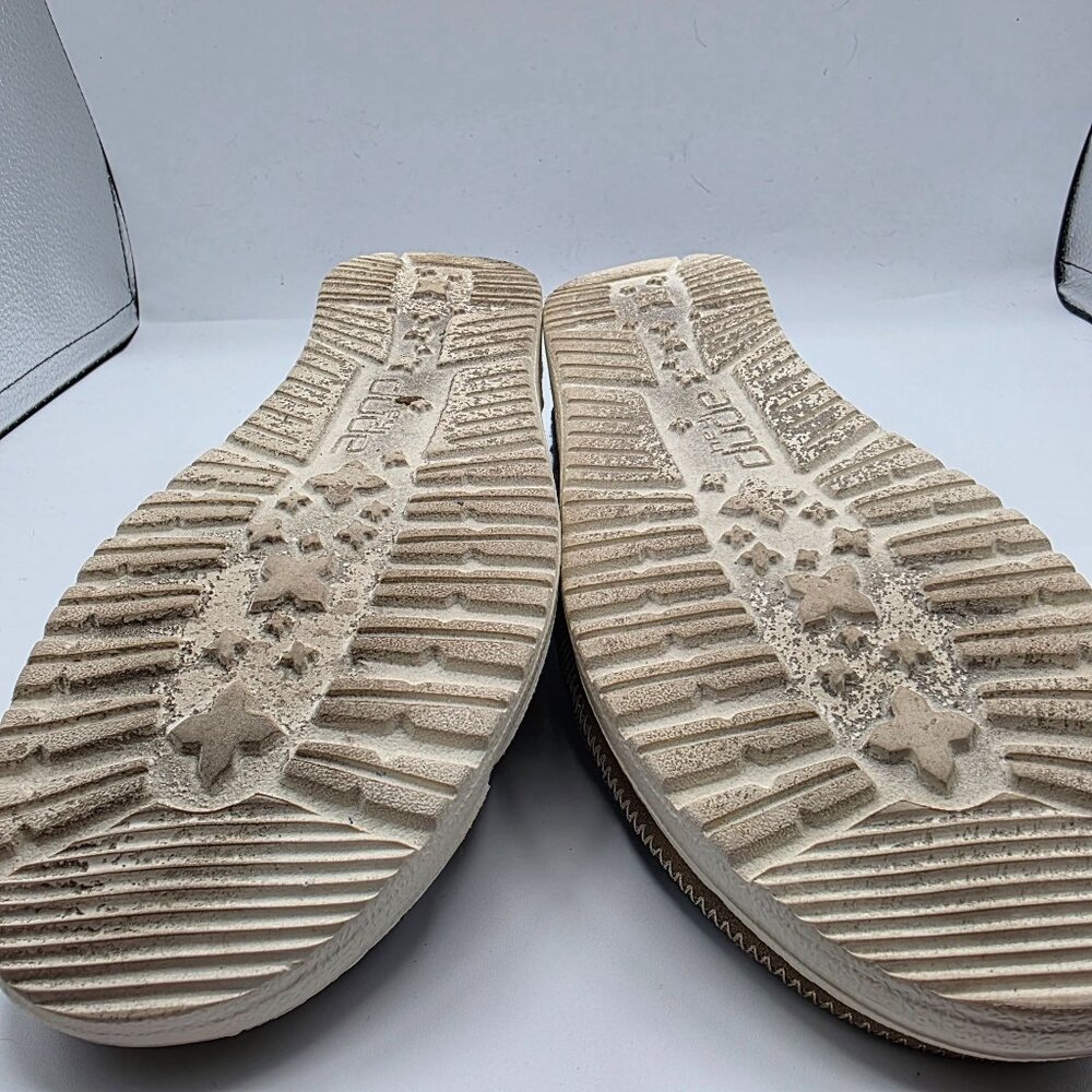 Hey Dude Wendy Tartan Blue Beige Womens Size 7 Shoes Casual Walking Comfort - Picture 11 of 13
